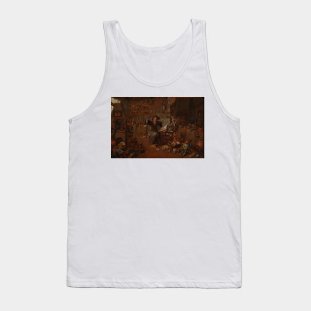A Savant in his Cabinet by Mattheus van Helmont Tank Top by Classic Art Stall